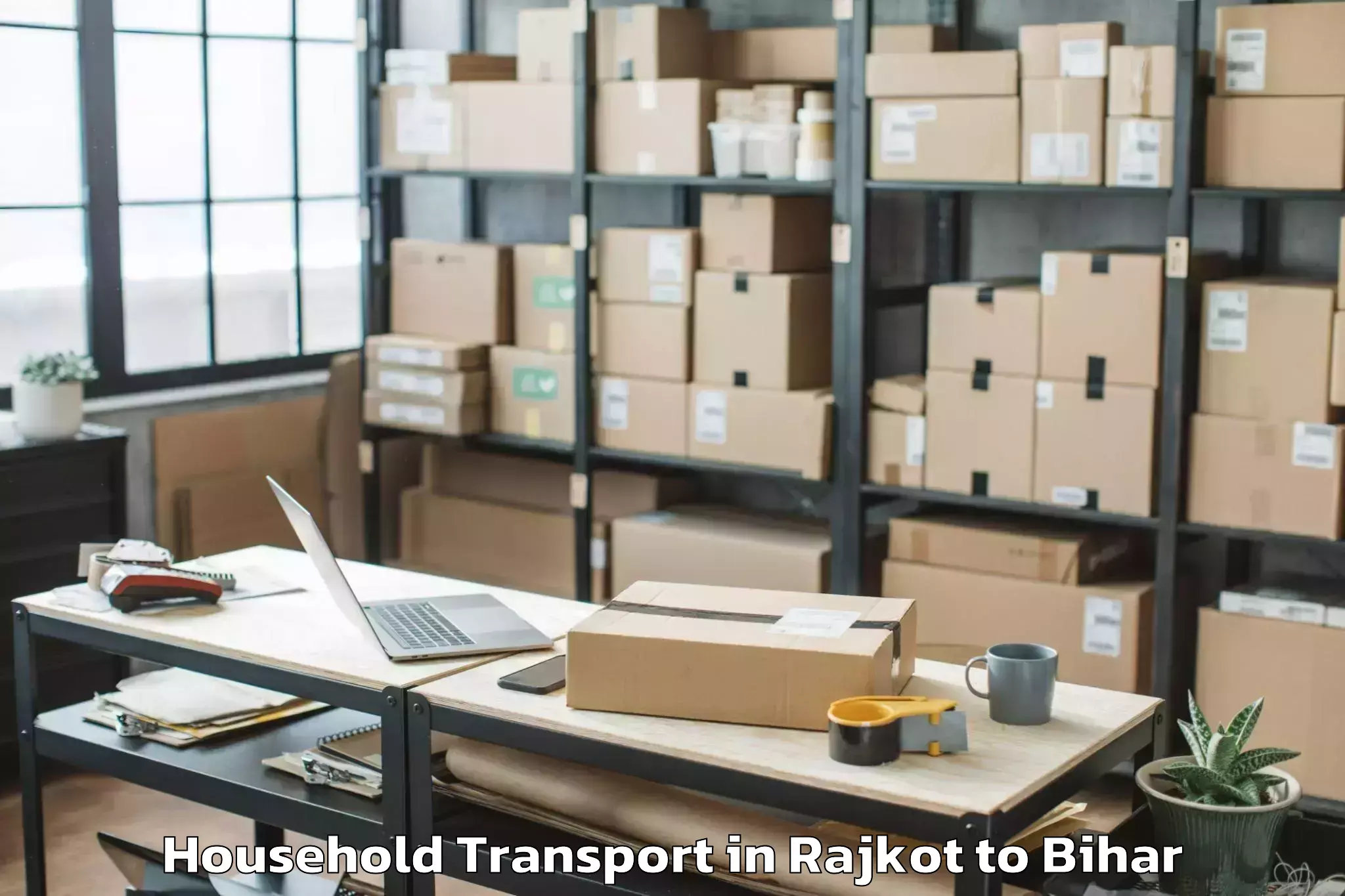 Top Rajkot to Bhitaha Household Transport Available